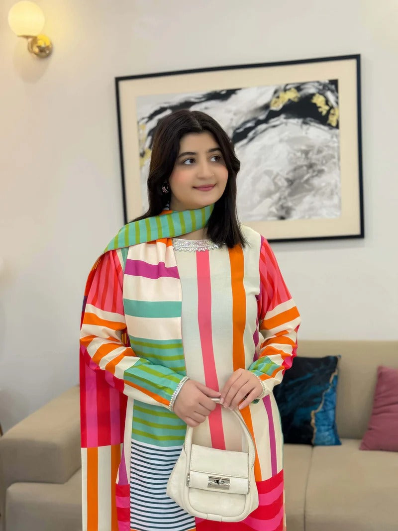 Gul-e-Rang 3PC Summer Lawn Suit
