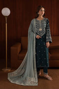 Zari Bella Adaab Embroidered 3Pc Winter Linen Suit