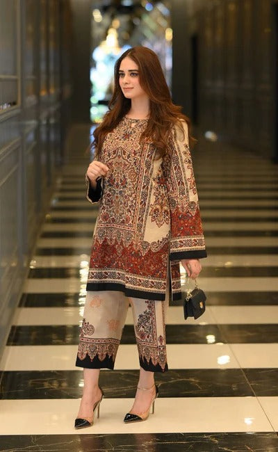 Zari Bella Azmin Digital 2Pc Printed Suit