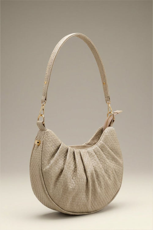 Lehriya Crescent Pleated Bag